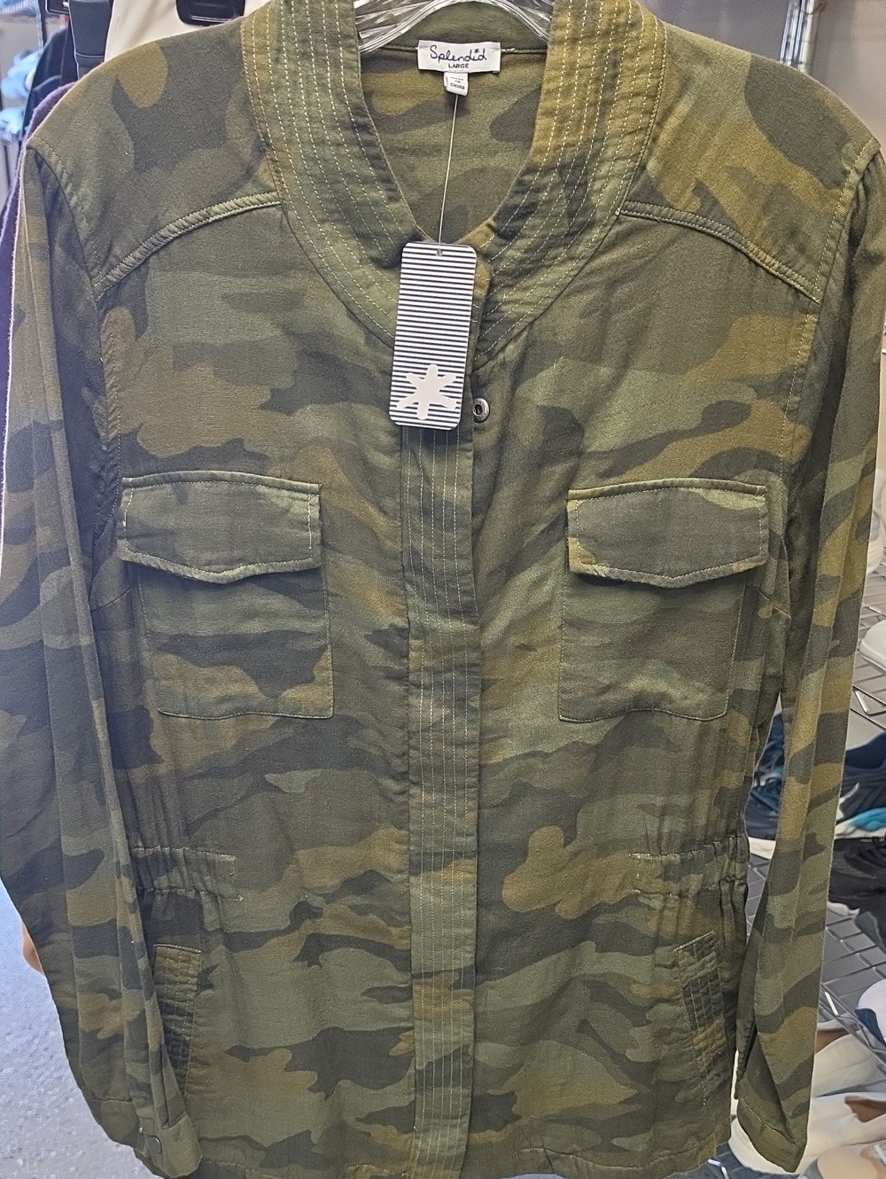 Splendid Green Camouflage Utility Field Jacket